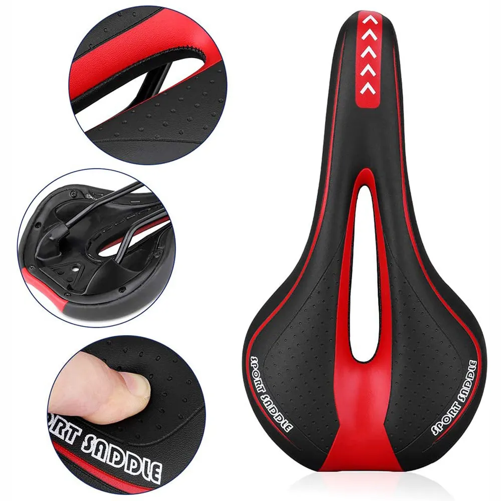 MTB Mountain Road Bike Seat Comfortable Gel Bicycle Saddle Shockproof Cycling Cushion Exercise Bike Saddle for Men Women 2