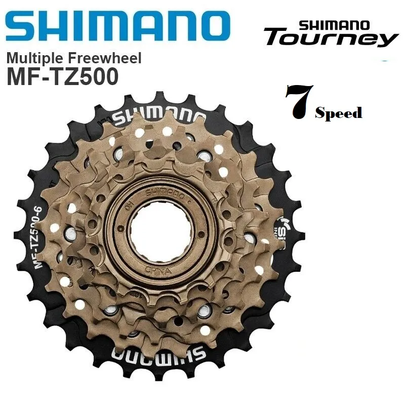 SHIMANO TOURNEY MF TZ500 7 Speed MTB Freewheel Metal Thread Sprocket Screw On 1