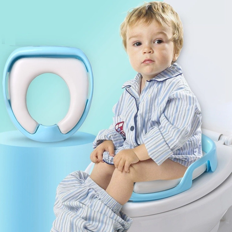 Soft Baby Toilet Seat, Toilet Training/Commod/Potty Safe Seat For Kids (18-30Months) Sitting Ring with Handles Bathroom Trainer Closestool Cover 4