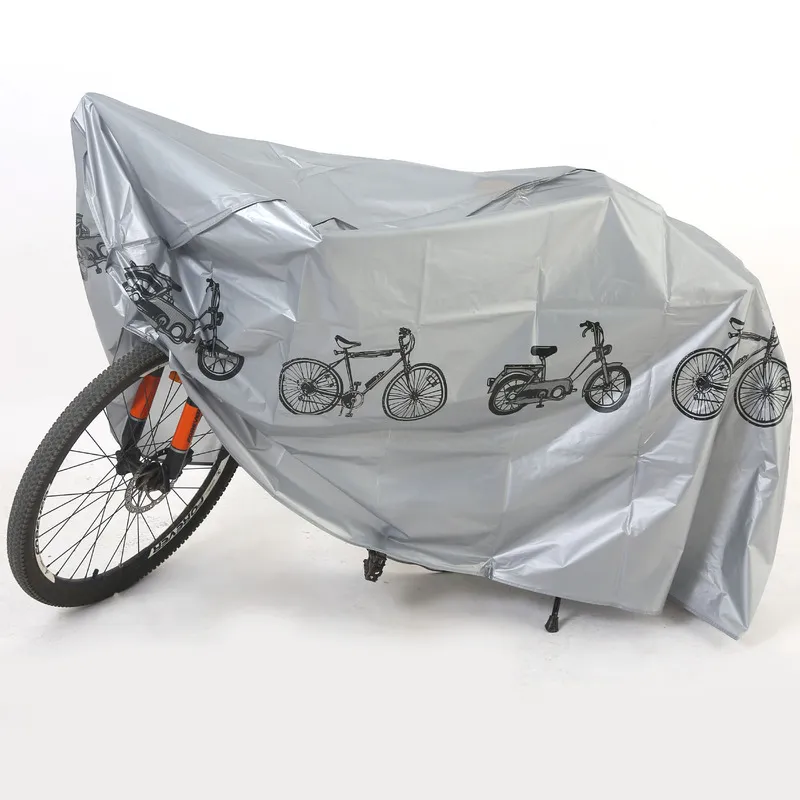 Water Resistant Free Size Bicycle Cover Silver 1