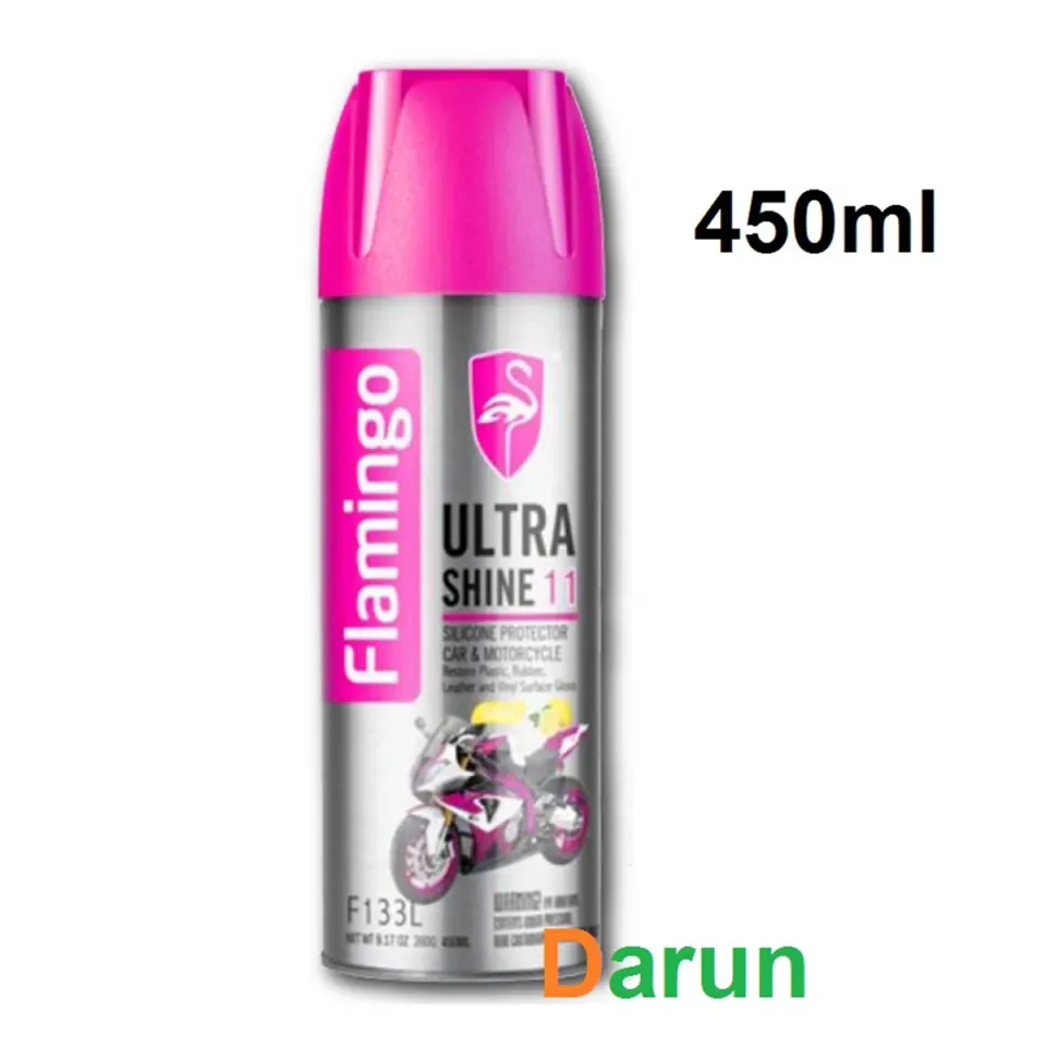 Flamingo Ultra Shine 11 Silicone Protector Car & Motorbike-450ml, Flamingo Ultra Shine Spray Polish, 1