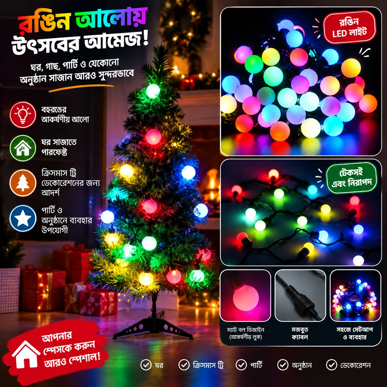 Candy Ball Fairy Decorative Lights 28pcs, Room Decoration Light/ Candy Ball Fairy Lights 4