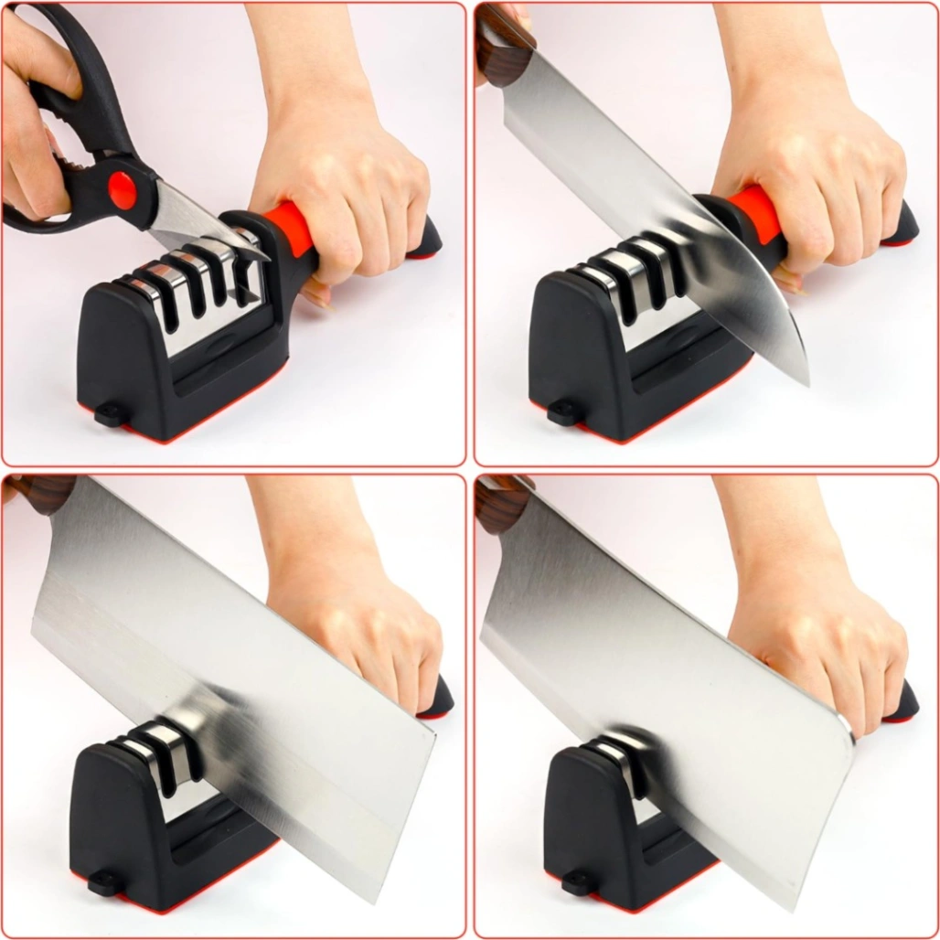 Knife Sharpener Stainless Steel Kitchen Tool Sharpening Stone Grinder Knives Sharpener Kitchen Tools 4