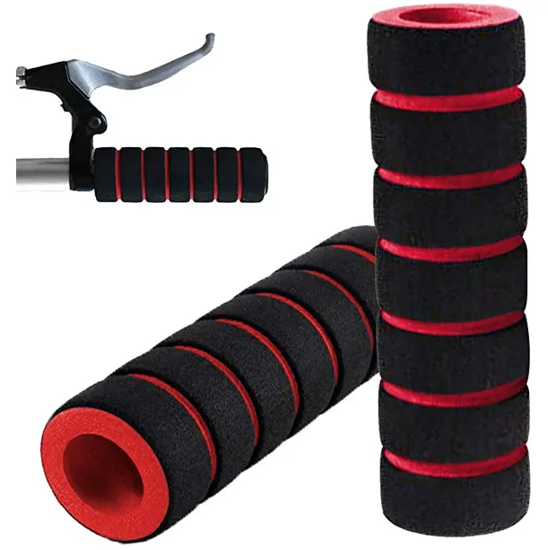 Bike Grips Handlebar Cover Handle Grip Cover Sleeve Bamboo Sponge Shock Absorption Non slip Comfortable for Mountain Bike 1 Pair 2