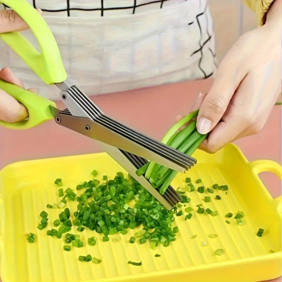 Herb Scissor 5 Blades, Cuts, Slices and Chops Herbs 5x Faster - Ideal Time-Saving KitchenTools 1