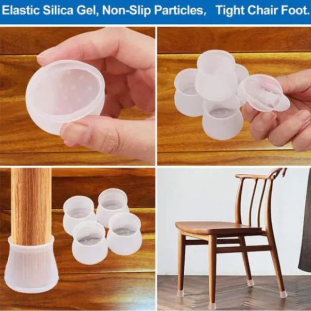 Silicone Chair Leg Round Caps 4Pcs/set 1