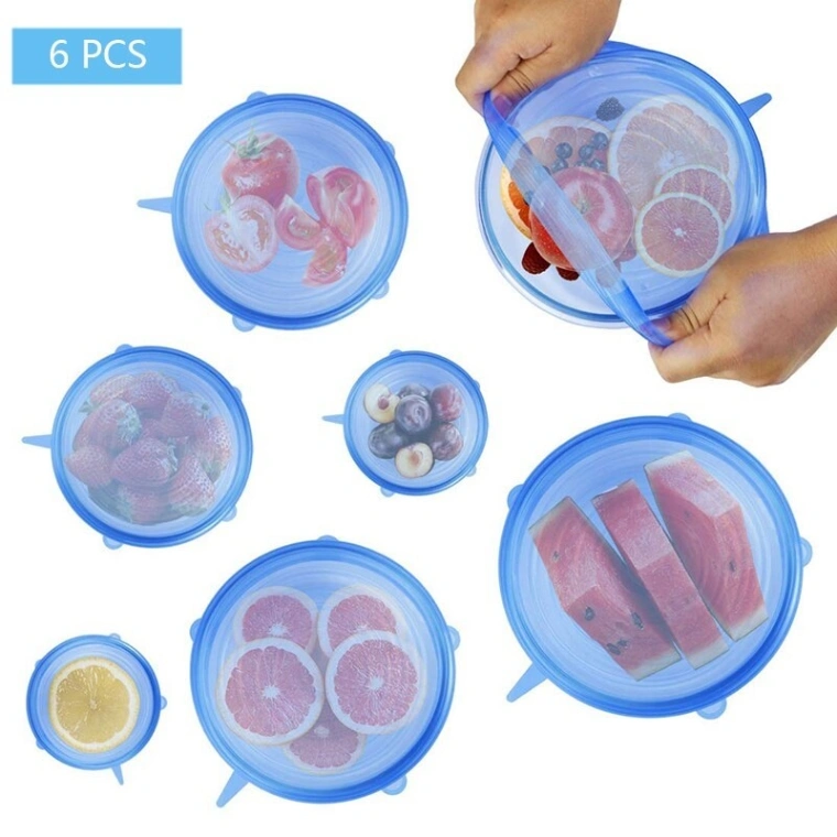 6pcs Silicon (Big) Food Cover Set 1