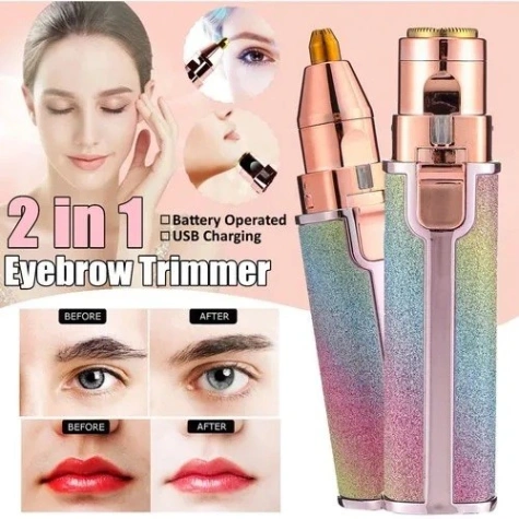 2 in 1 Electric Eyebrow Trimmer, Blawless Facial Hair Remover 1