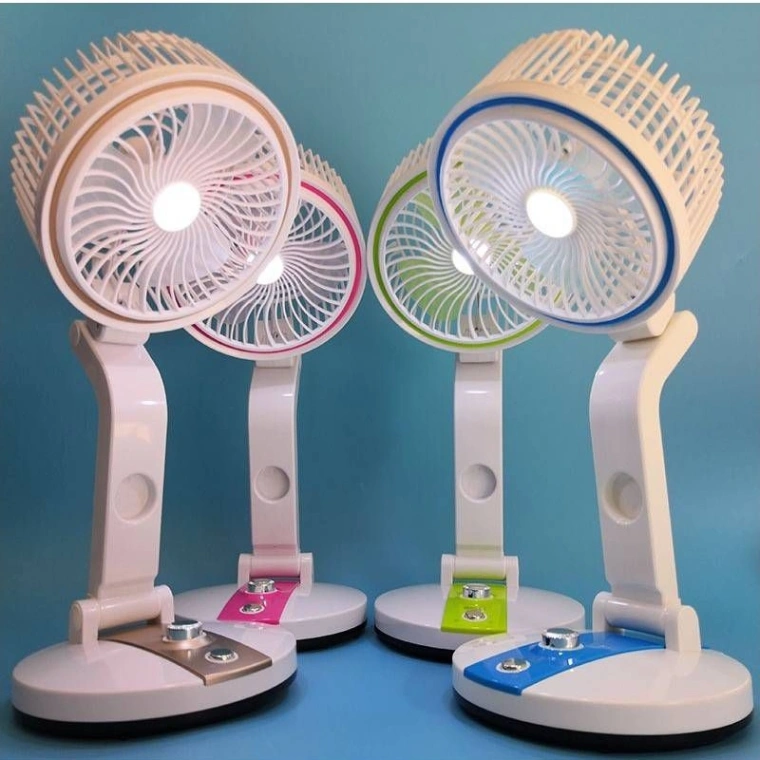 Rechargeable Folding Fan With LED Light, LR Fan 1