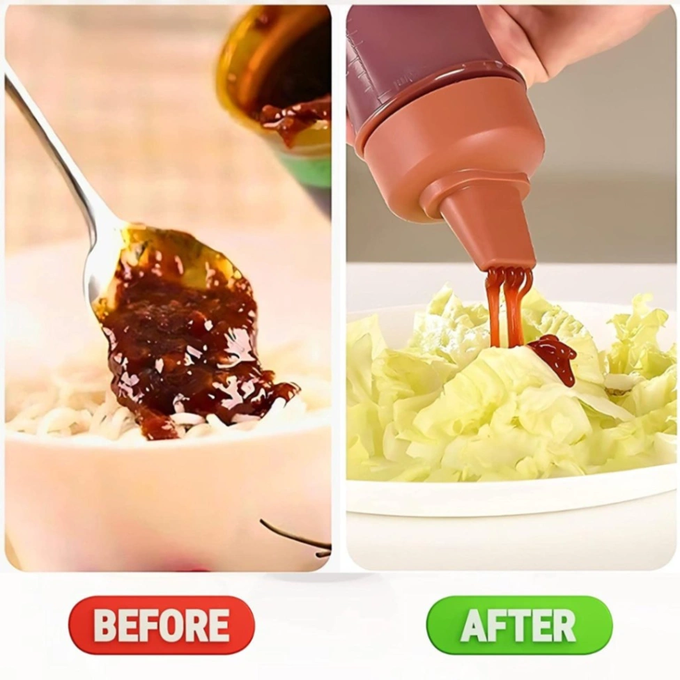 Squeeze Bottle Condiment Bottles Hot Sauce Dispenser Refillable Multipurpose Kitchen Tools 1