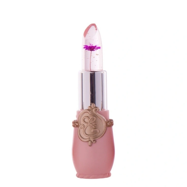 1Pcs Emaymei Transparent Jelly Lipstick, Waterproof Crystal Jelly Lipstick with Flower Inside 1
