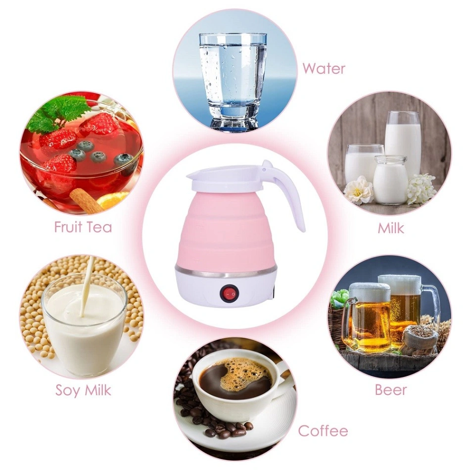 Silicone Foldable Electric Kettle, Portable Mini Electric Kettle for Travel, Electric Water Kettle 1