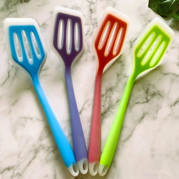 1Pcs Silicone Cooking Spoon 12 Inch, Non-stick Slotted Turner Spatula 1