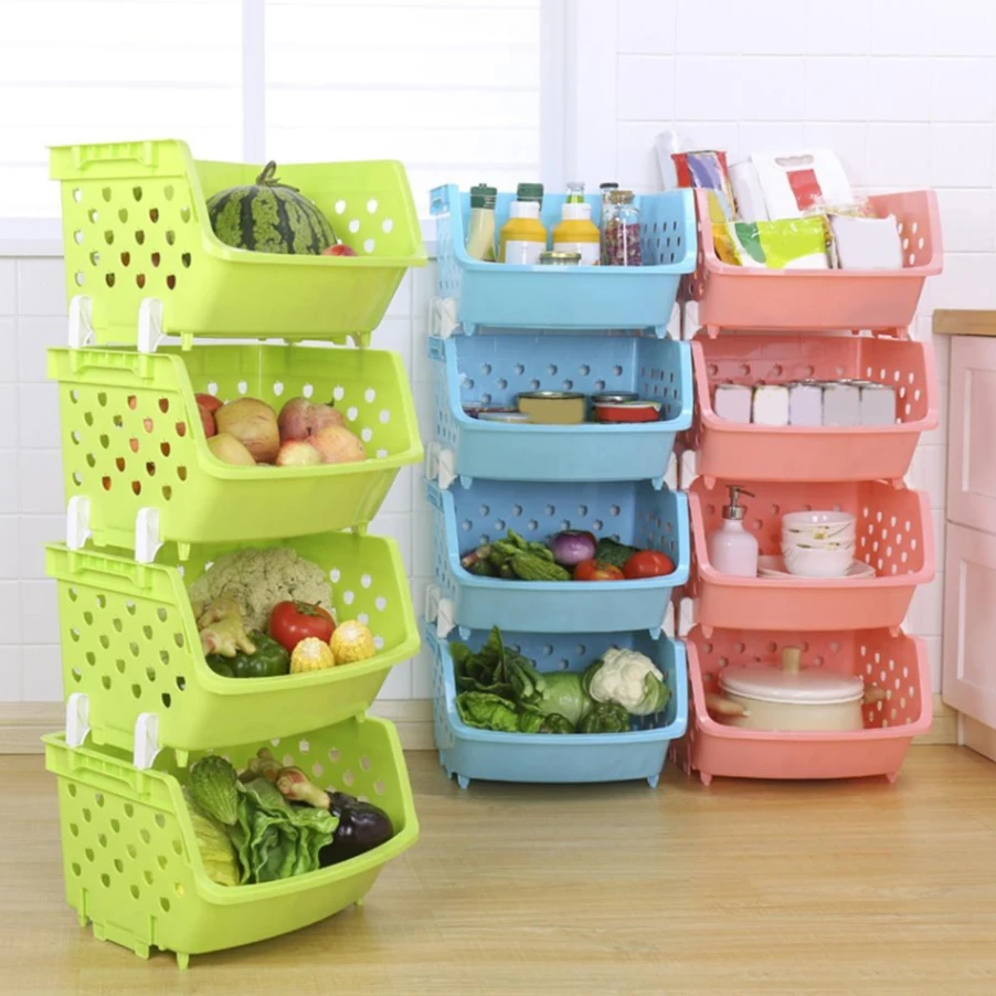 4 layer Plastic kitchen Storage Rack 1