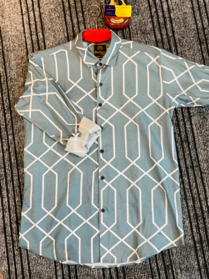 Grey Premium Printed Shirt 1