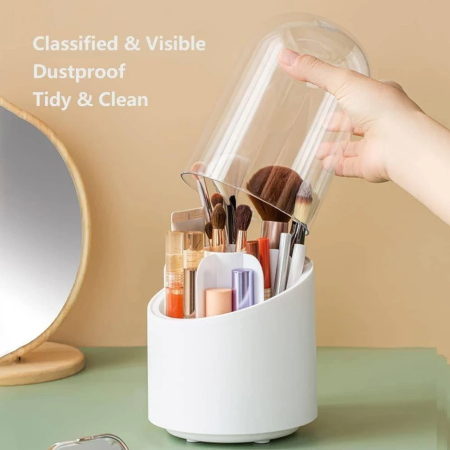 360° Rotating Makeup Brush Holder 1