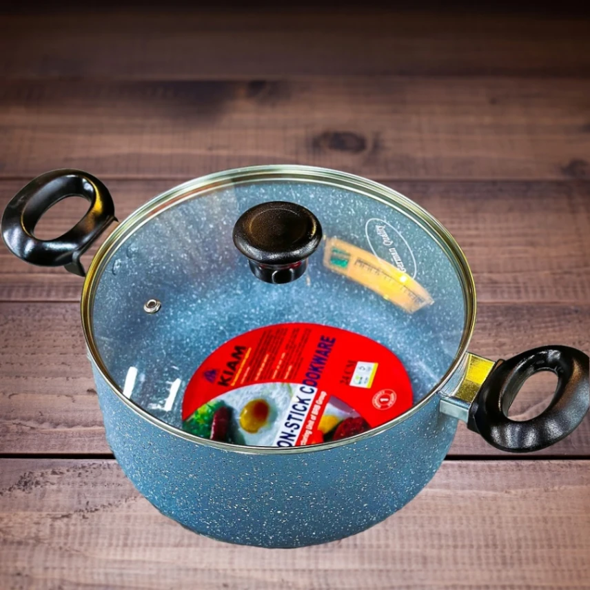 Kiam Non-Stick Casserole 30cm With Glass Lid 1