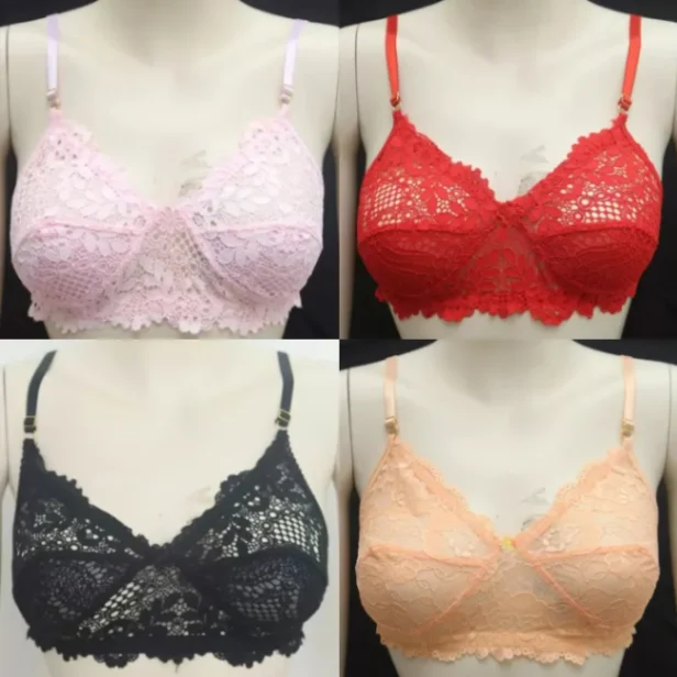 4Piece Comfortable Net Bra Soft Net Bra for Women’s Style 1