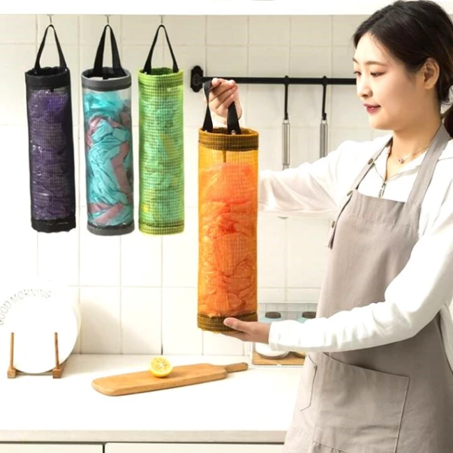 Kitchen Plastic Trash Bag Holder, Grocery Bag Holder, Trash Bags Holder 1