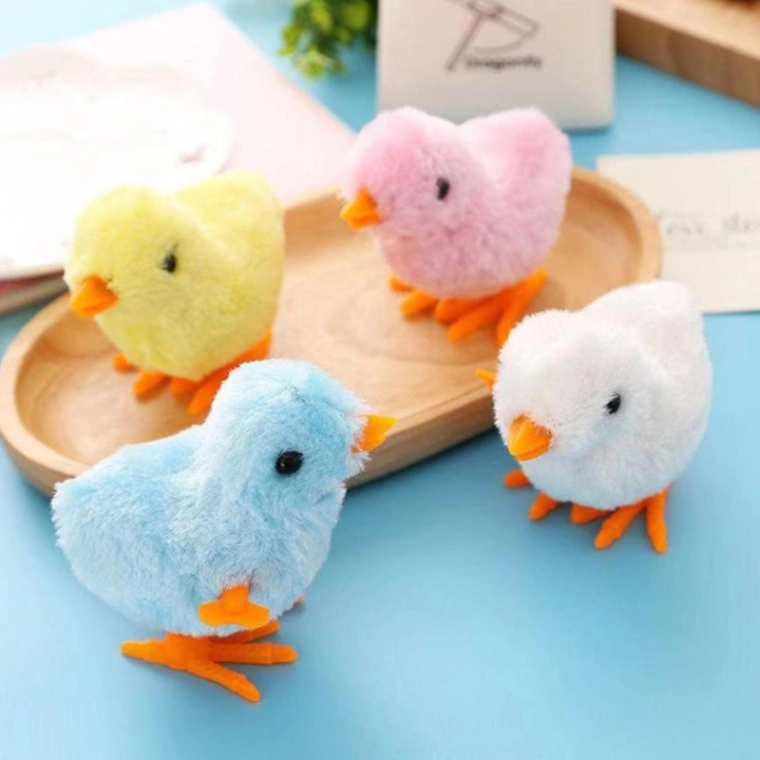 1pcs Baby Chicken Toy, Baby Chicken Wind-up Toy - Chicken Toys For Kids | Easter Wind Up Chick Toys, Wind-Up Jumping Cute Chicken, Plush Chicks Toys For Toddlers Party Favors 3