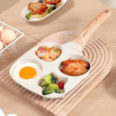 Breakfast Frying Pan, Nonstick Egg Frying Pan, 4-in-1 Nonstick Pan, Cooking Fry Pan for Breakfast