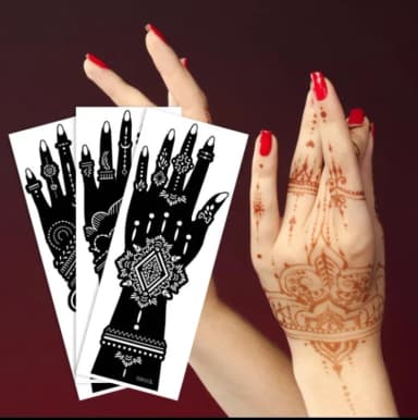 2Pcs Mehedi Sticker, Mehndi Design Sticker