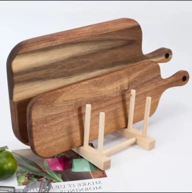 Wooden Cutting Tray with Handle, Versatile Serving Tray for Kitchen and Household Use