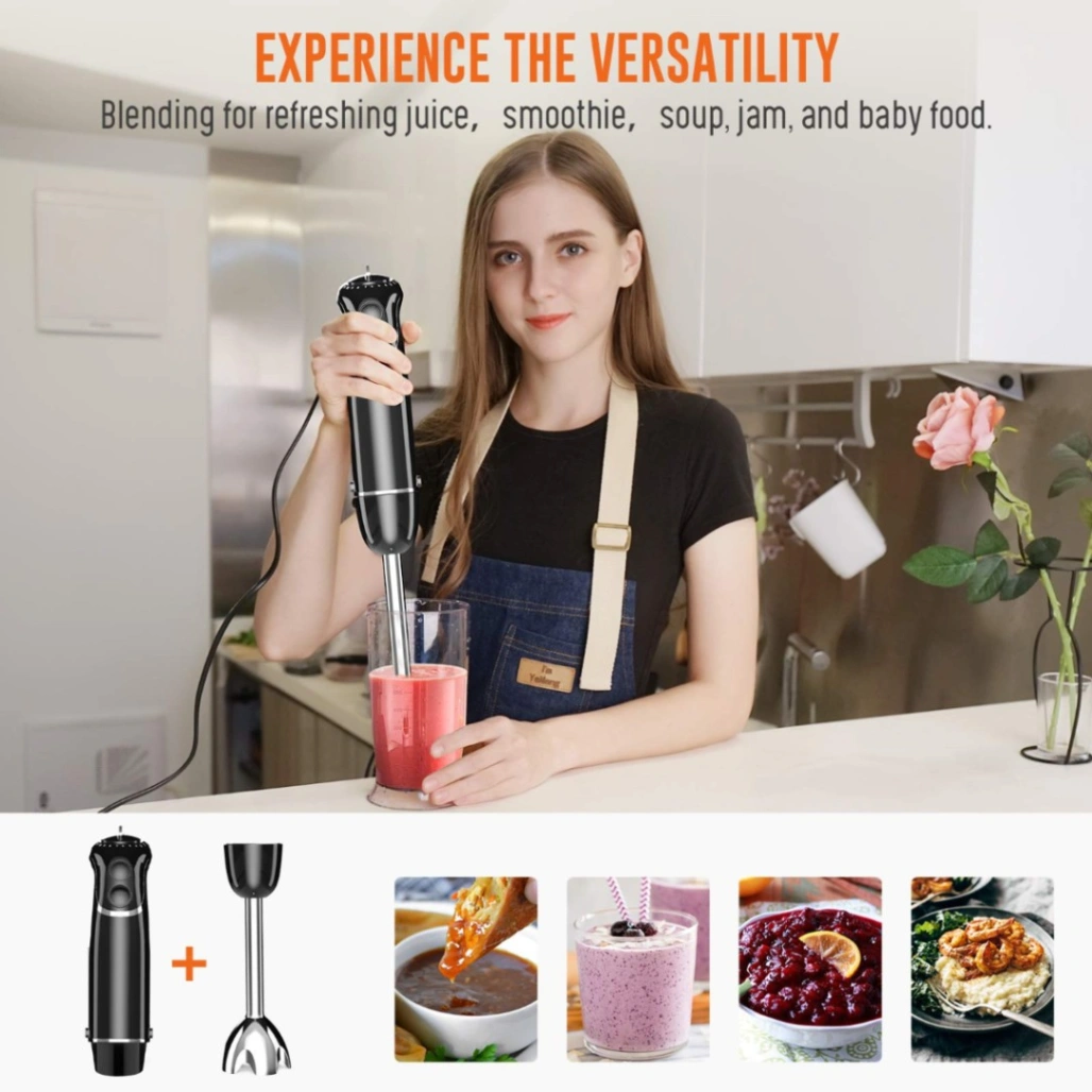 SOKANY 3-in-1 Multifunctional Handheld Electric Blender Mixer 2 Speed Control 300W 4