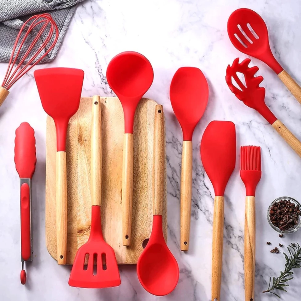 12 Pcs Silicone Kitchen Spoon Set 3