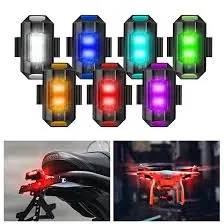 Hot Universal LED Anti collision Warning Light Bicycle Tail Light Bike Helmet Light Mini Signal Light Drone with Strobe Light 7 Colors 3