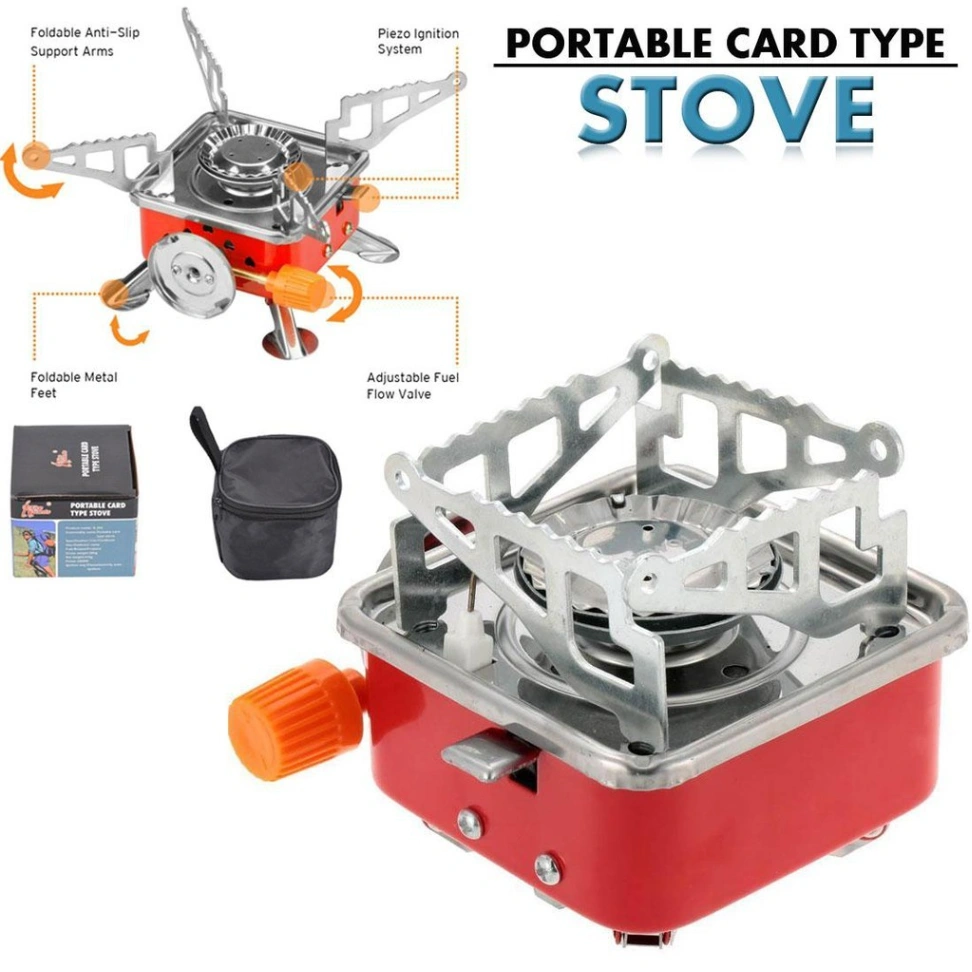 Portable Card Type Campaign Butane Gas Stove Burner 2