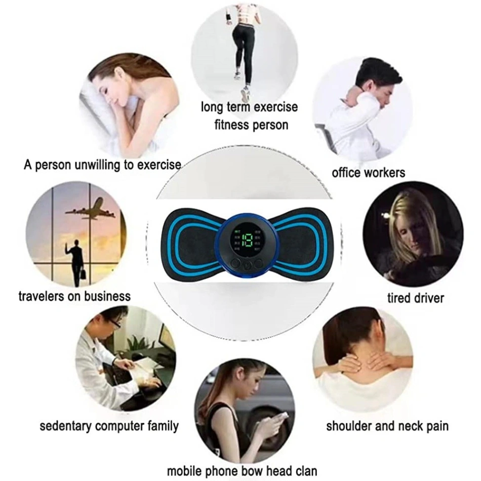 EMS Mini Portable Electric Neck, Back & Body Pain Relief Massager 1 PCS 4