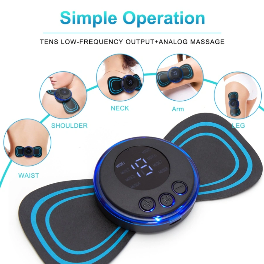 EMS Mini Portable Electric Neck, Back & Body Pain Relief Massager 2