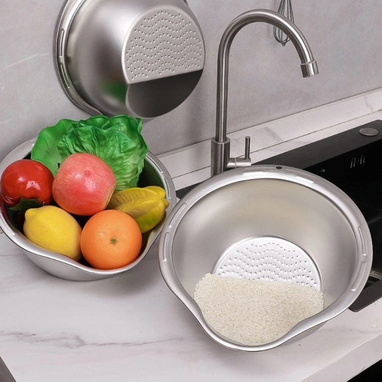 Bowl Rice Sieve Colander Fruit And Vegetable Strainer Kitchen Tools 3