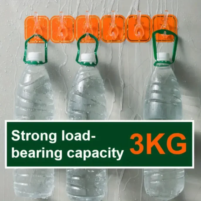 6Pcs Self Adhesive Hook Key Storage Hanger for Kitchen Bathroom Door Wall 4