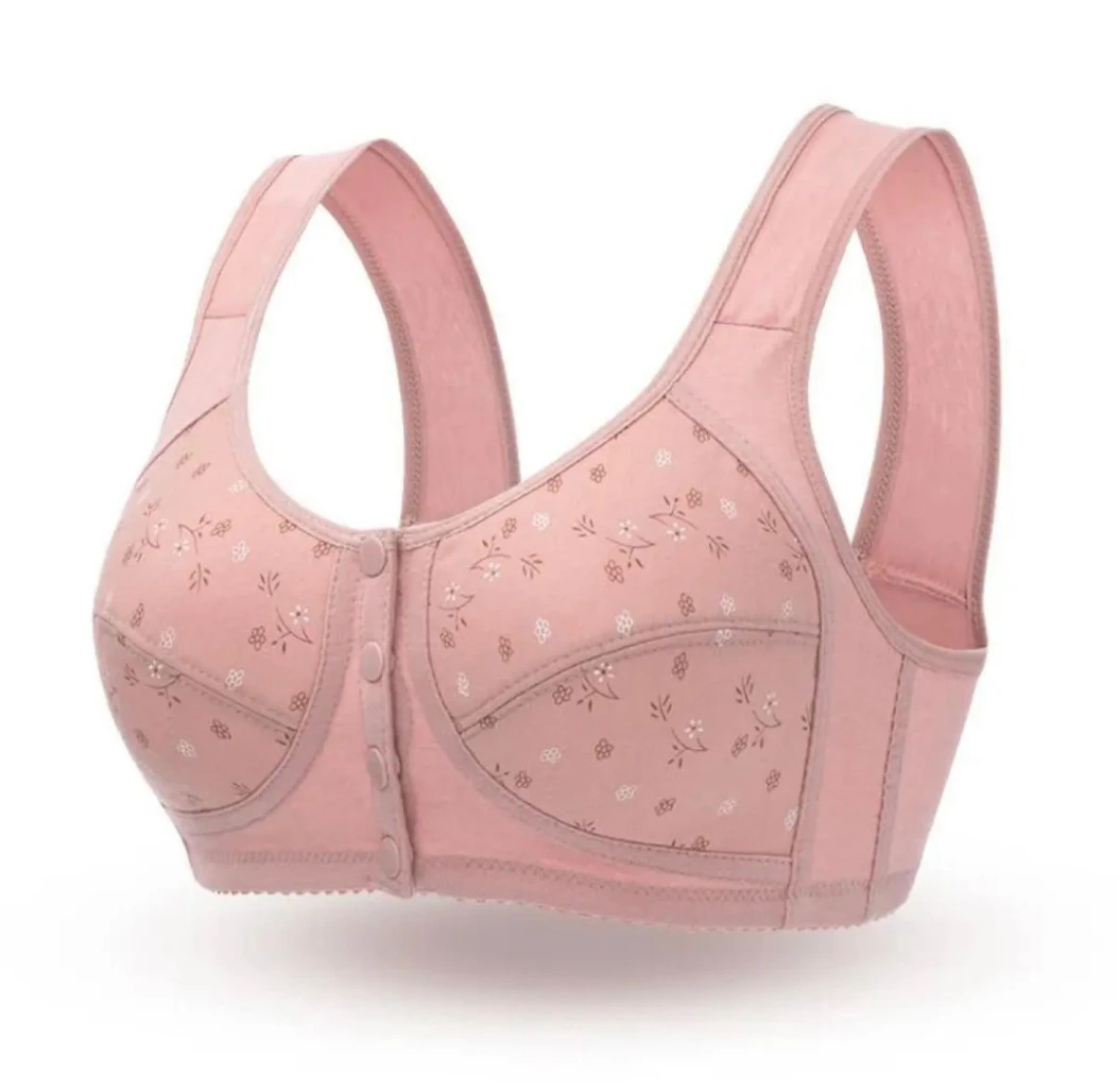 1 pcs Front Button Bra, &Nursing Bra, Front Closure Bra, Women Yoga Sports Bra, Pure Cotton Ultra Soft Bra 5