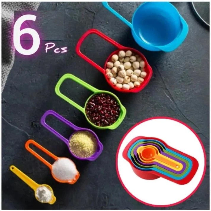 6 Pcs Measuring Cup Set, 6 piece measuring spoon set 2
