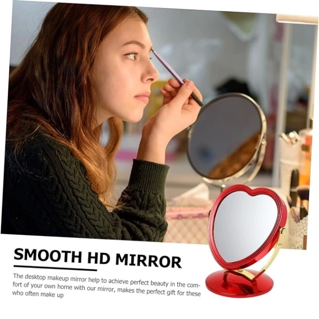 Love Shape Cosmetic Makeup Mirror, Maple Leaf Table Mirror One PCS 3