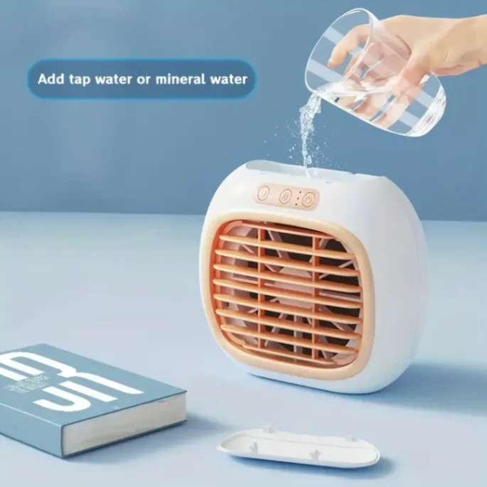 Spray Mini Air Cooler Cooling USB Fan Conditioner With Colorful LED 3