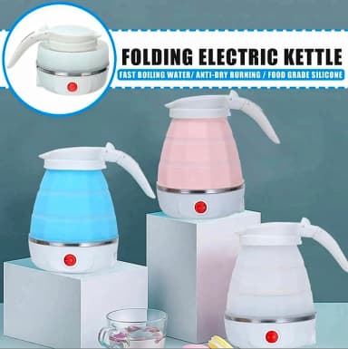 Silicone Foldable Electric Kettle, Portable Mini Electric Kettle for Travel, Electric Water Kettle