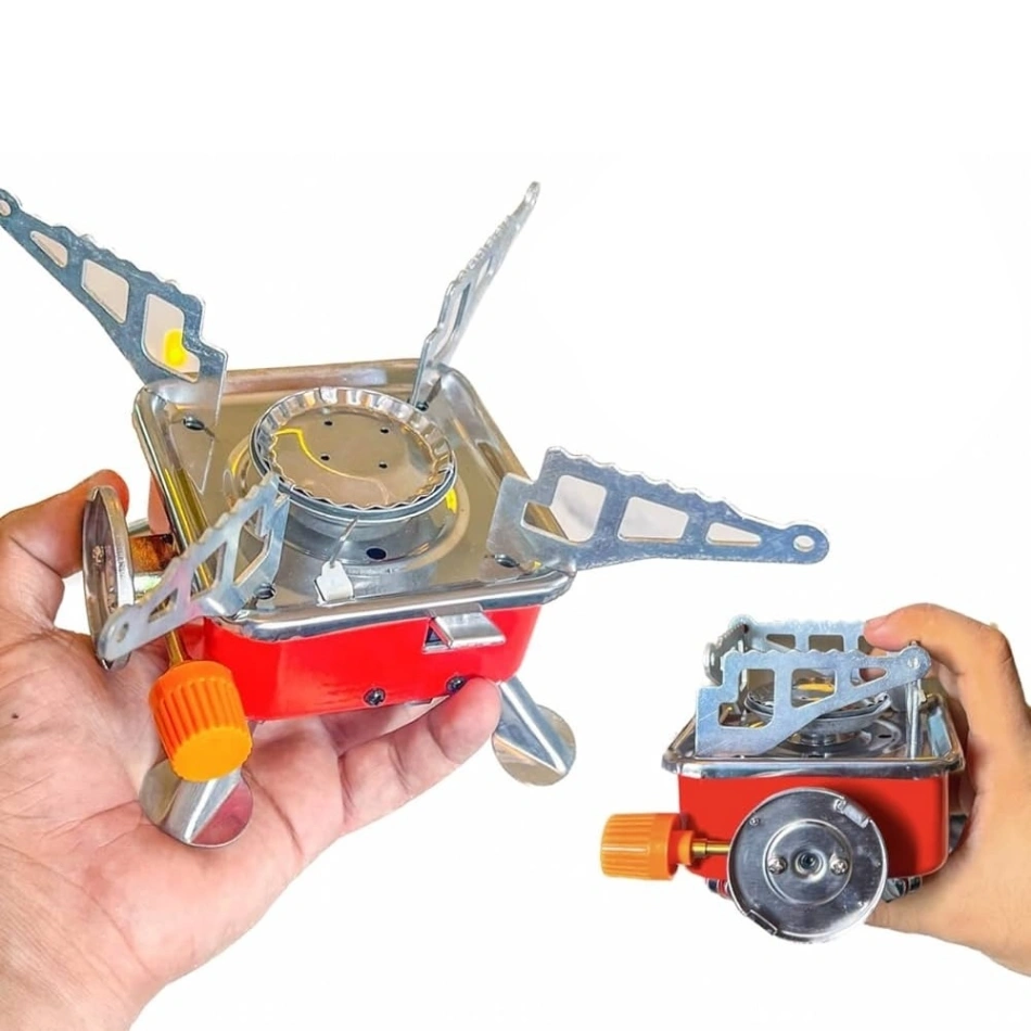 Portable Mini Gas Stove, Foldable Camping Stove for Camping and Outdoors. 4