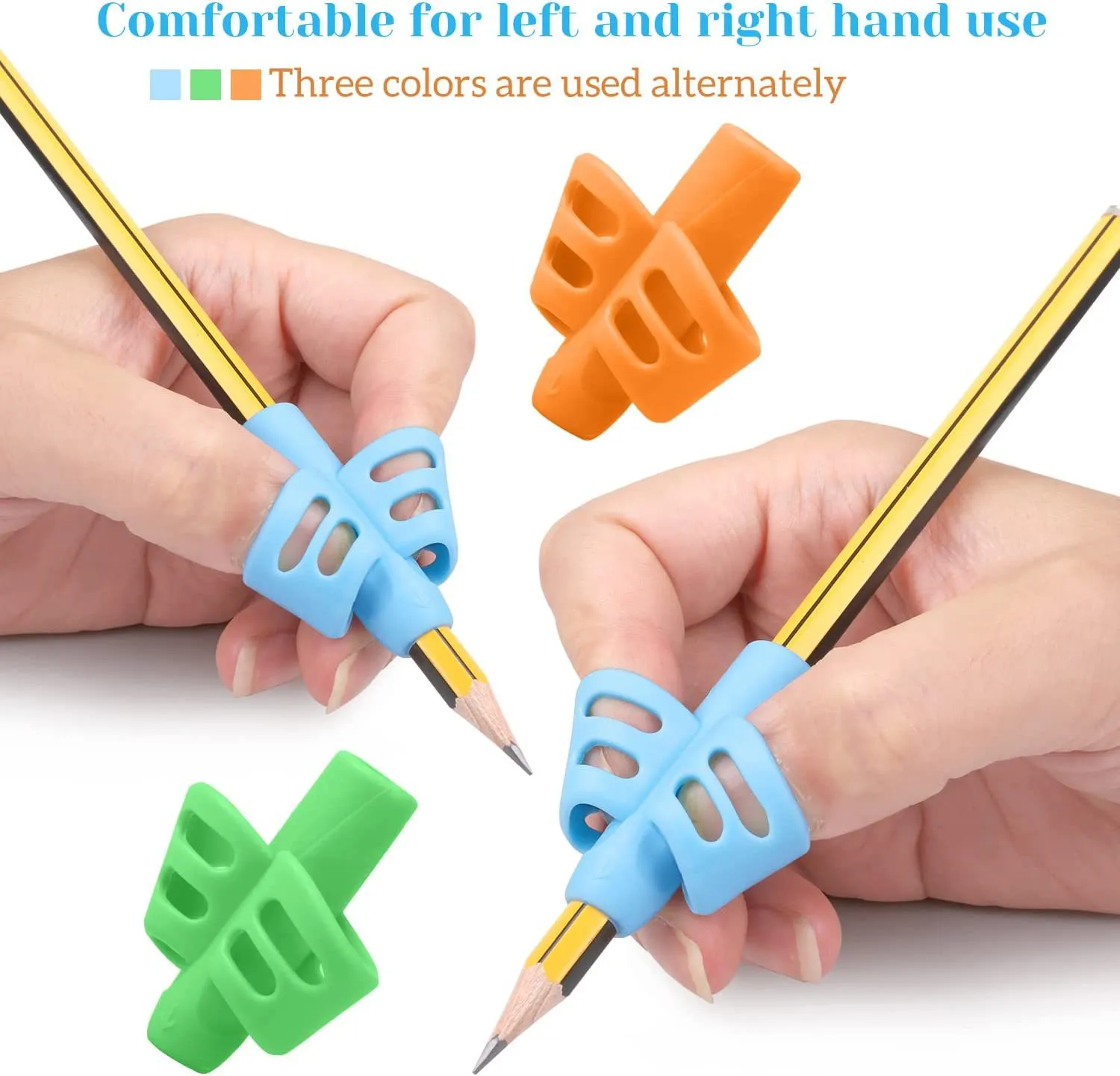 Two-Finger Pen Holder Silicone Baby Learning Writing Tool Correction Device Pencil 6