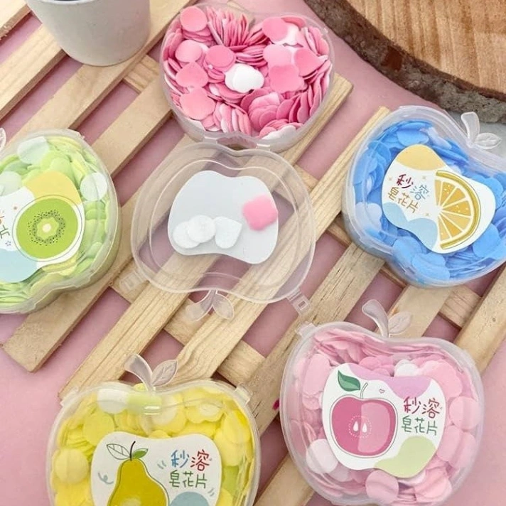 Portable Soap Paper Bath Hand Washing Disposable Soap Slice Mini Flower Travel Scented Petal Wash Hand Soap 4