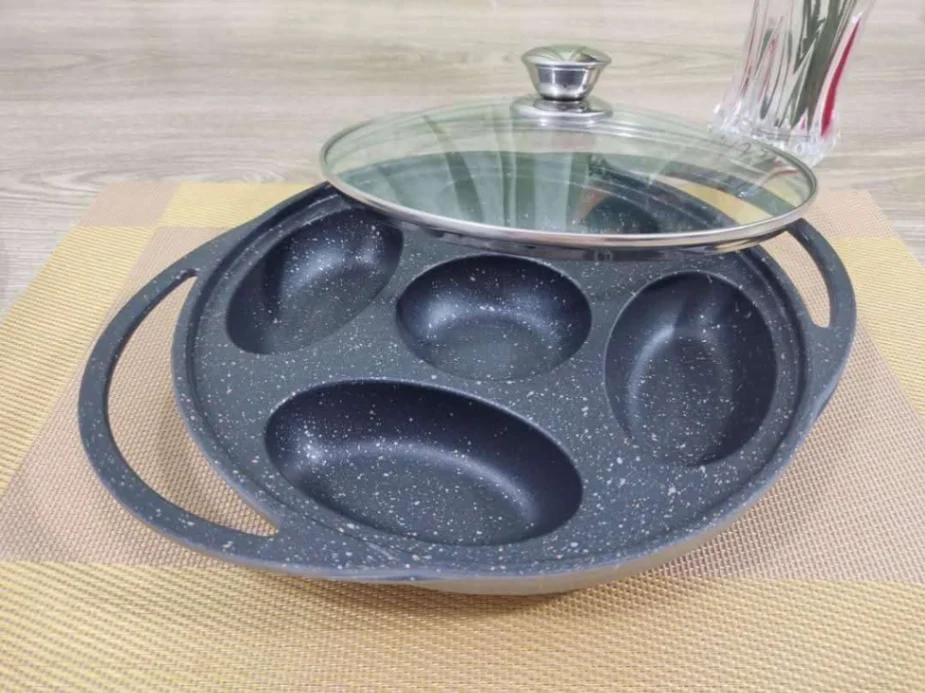 Non stick pitha pan with glass lid, Bd-Kor Pitha ful 2