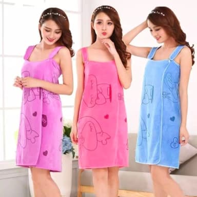 Bathroom Women Bath Towels Wearable Towel Dress Beach Adults Bath Gown Spa Sling Robes Home Nightwear Microfiber Women Bathrobe - Galaxy Paradise