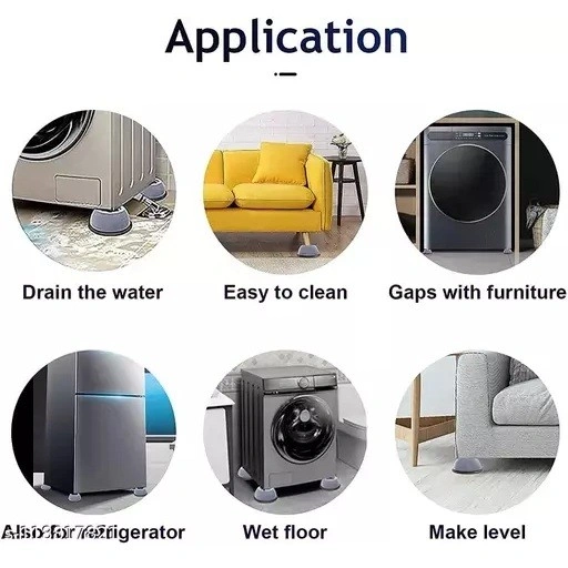 4Pcs Washing Machine Anti Shock Pad, Anti Vibration Pads for Washing Machine 3