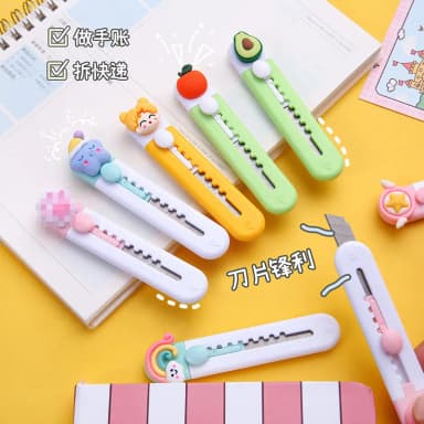 Mini Anti Cutter Box Paper safety Anti-Cutter Student School supplies Utility Cutter Stationery