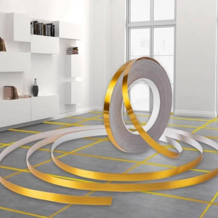 50 Meter Gold Self-Adhesive Stickers Waterproof Tile Wall Tile space Sealing Tape Strip Joints Beauty Stickers Decals Home Decor 3