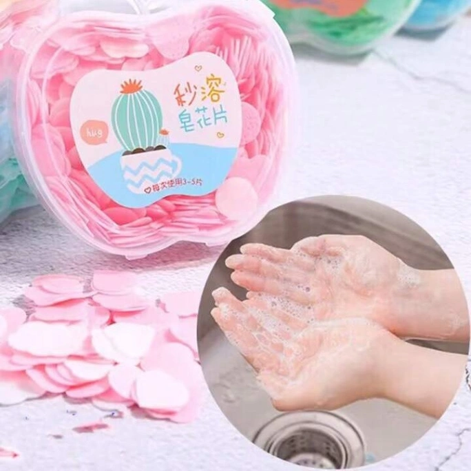 Portable Soap Paper Bath Hand Washing Disposable Soap Slice Mini Flower Travel Scented Petal Wash Hand Soap 6