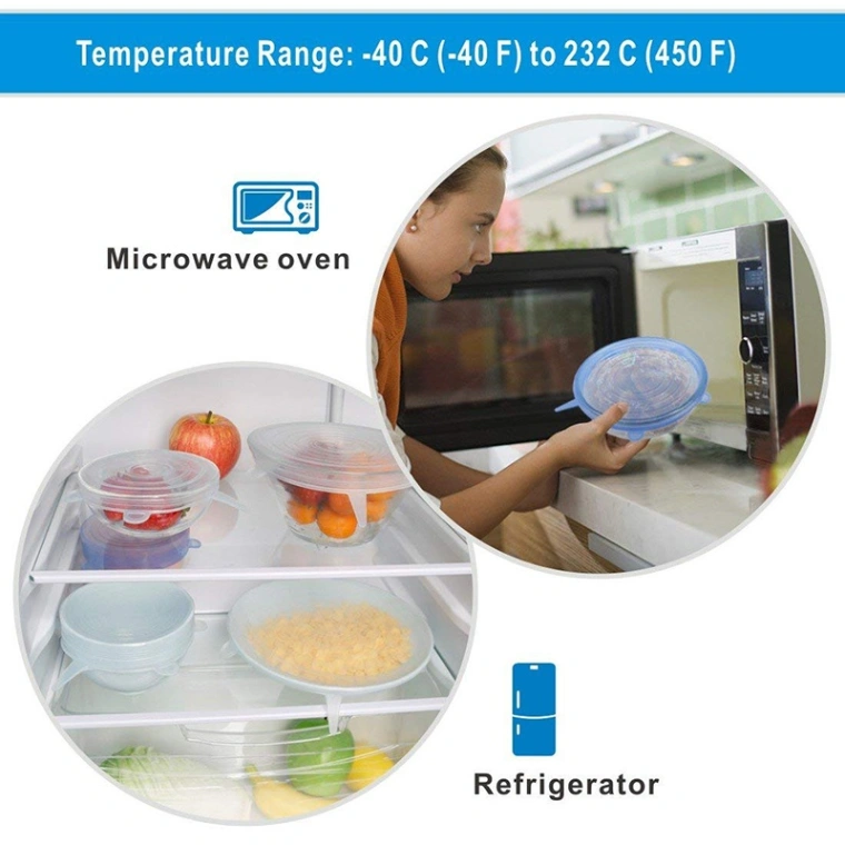 6pcs Silicon (Small) Food Cover Set 4